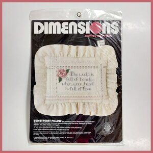 Vintage Dimensions 'Sweetheart Pillow' Cover Counted Cross Stitch Kit #3651